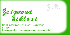 zsigmond miklosi business card