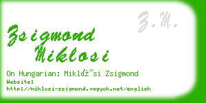 zsigmond miklosi business card